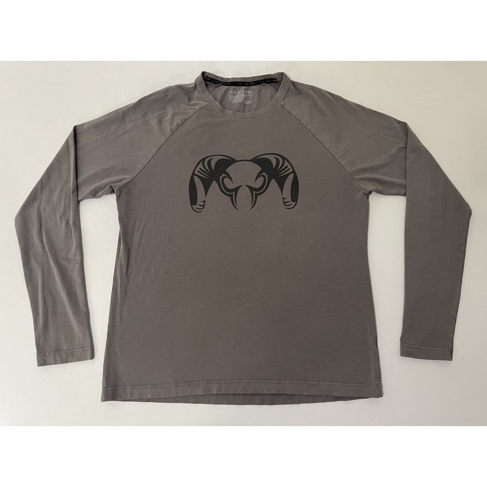 KUIU Men's Pima Cotton Long Sleeve Shirt Size M Gray Hunting